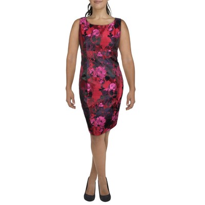

Женское черное жаккардовое платье без рукавов с пышной юбкой Nipon Boutique  BHFO 2439, Black/red/pink