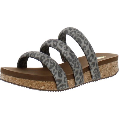 

Летучие женские сандалии Gillette Grey Caged Slide Sandals 9 Medium (B,M) BHFO 2945, Dark pewter