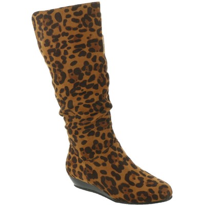 Женские высокие сапоги до колена Masseys Jaya Brown, обувь 9, средний (B,M) BHFO 7285, Leopard
