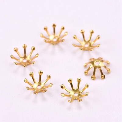 20pcs 10mm 15mm Stamen Pistil Copper Metal Plated Loose Beads for Jewelry Making