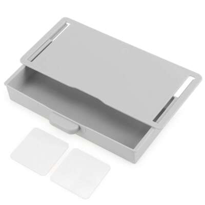 Under Desk Drawer Slide Out Under Desk Storage,Self-Stick Expandable Drawer Tray