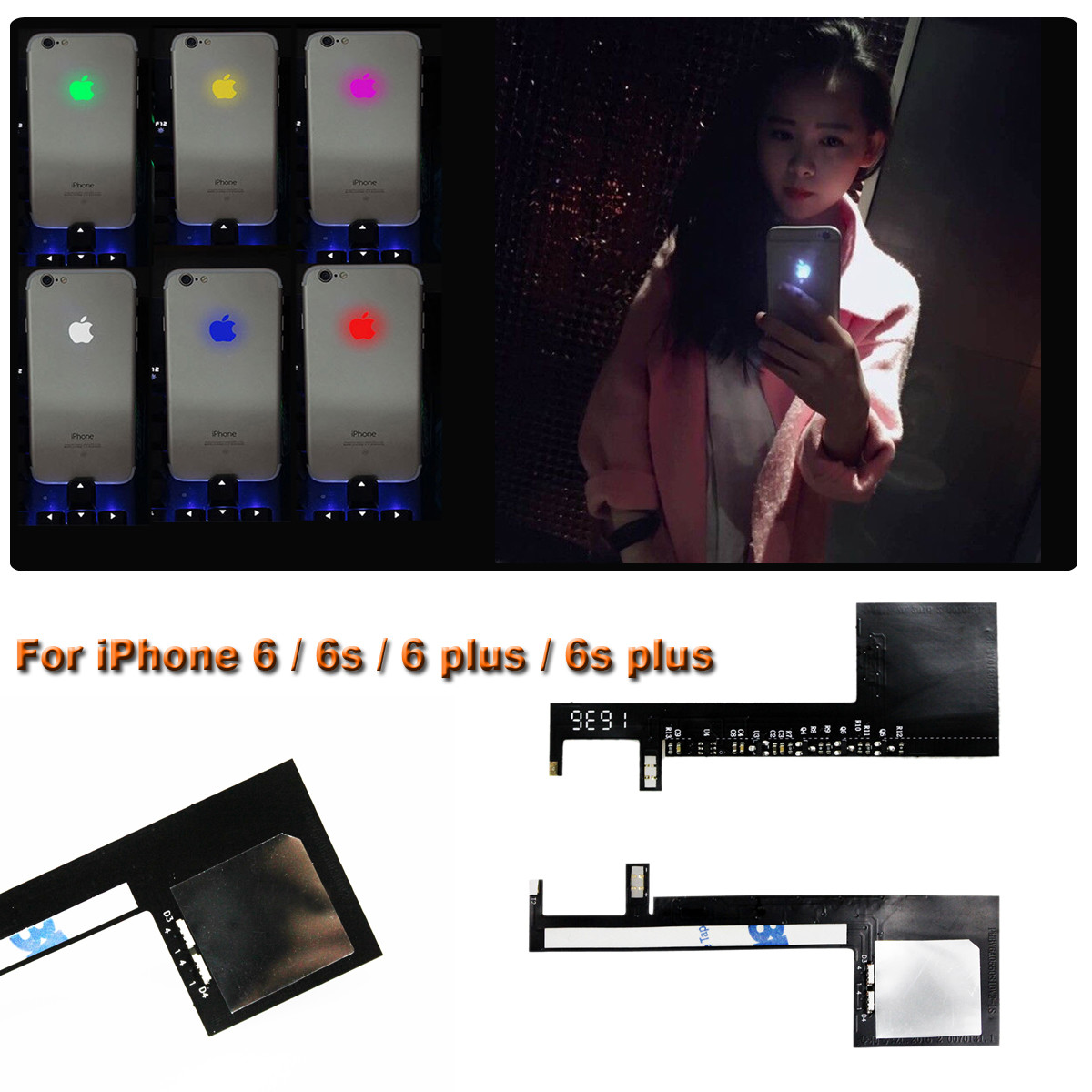 iPhone - ランプ NEW Touchable Intelligent Led Light Glowing Logo For iPhone