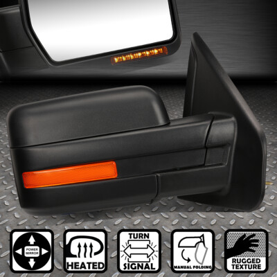 ДЛЯ 04-14 Ford F150 С ПИТАНИЕМ + ОБОГРЕВОМ + СВЕТОДИОДНАЯ СИГНАЛЬНАЯ ЛАМПА БОКОВОЕ ЗЕРКАЛО ЗАДНЕГО ВИДА СПРАВА