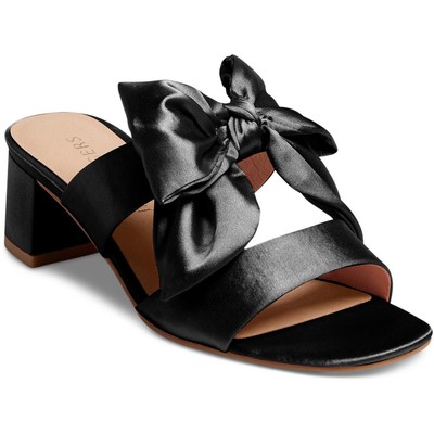 

Женские черные атласные шлепанцы Jack Rogers Heidi Mid 8,5 Medium (B,M) BHFO 8189, Black/black, Heidi Mid