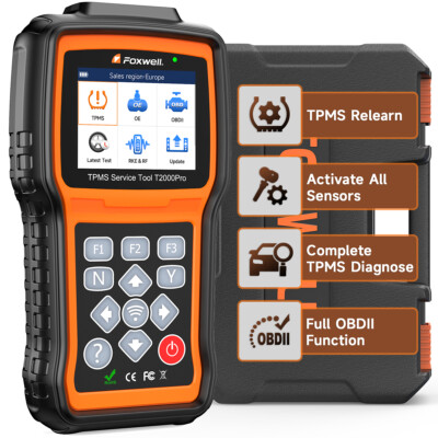 Foxwell T2000 PRO Auto Tire Pressure TPMS Relearn Activate Sensors Programming