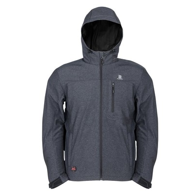 Pre-owned Mobile Warming 7.4v Men's Adventure Jacket Heather Grey In Multicolor