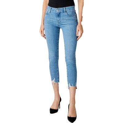 

Джинсы-скинни J Brand Womens 835 Blue Denim со средней посадкой  BHFO 6202, Cloudy destruct, 835