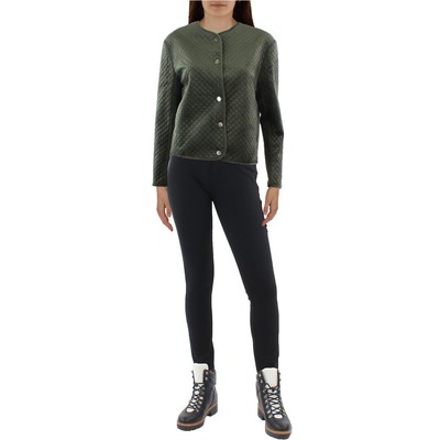 Женское зеленое бархатное теплое стеганое пальто Anne Klein, верхняя одежда, S BHFO 2152