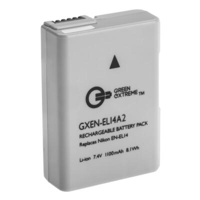 Литий-ионный аккумулятор Green Extreme EN-EL14a V2 (1100 мА·ч, 7,4 В) #GX-EN-EL14A2