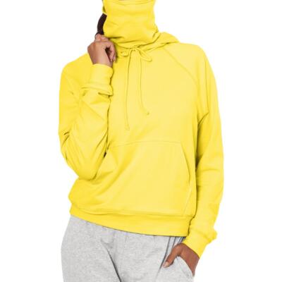 Женская желтая однотонная толстовка Betsy & Adam со встроенной маской Hoodie XS BHFO 5067