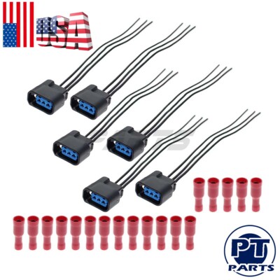 6pcs Ignition Coil Pack Connector Plug For Honda Accord Odyssey Pilot Ridgeline