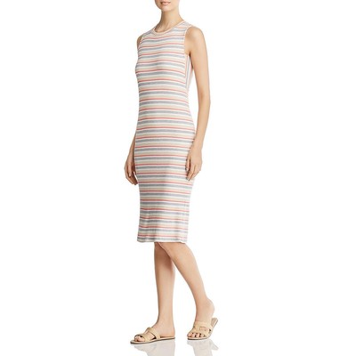 Красный Модный женский бежевый сарафан в рубчик в полоску L BHFO 9583