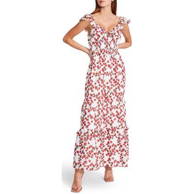 

Женское белое хлопковое длинное дневное платье макси Betsey Johnson  BHFO 7608, Snow white