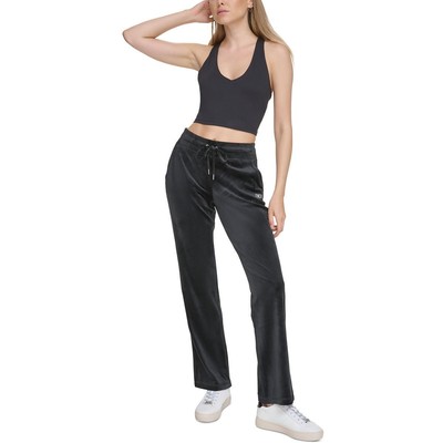 Женские черные удобные спортивные брюки на завязках DKNY L BHFO 9115