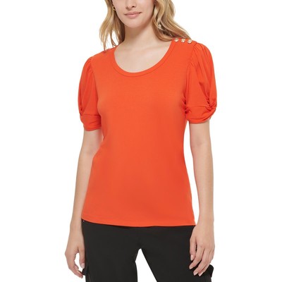 Женский оранжевый пуловер с круглым вырезом Karl Lagerfeld Paris, верхняя рубашка XS BHFO 1432