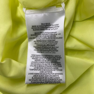 Pre-owned Bcbgmaxazria Ziv Chiffon Gown Women's Size 8 Sunny Lime In Yellow