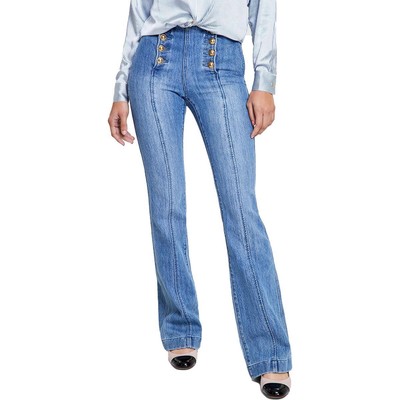 MICHAEL Michael Kors Женские синие джинсы-клеш Sailor Front Denim 16 BHFO 0094