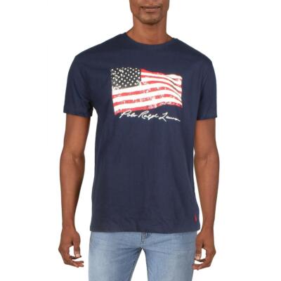 

Мужская футболка Polo Ralph Lauren с американским флагом классического кроя и графикой BHFO 9984, Flag package navy, 710870777001