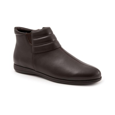 

Женские кожаные ботильоны на плоской подошве Trotters Dory BHFO 6123, Dark brown, Dory