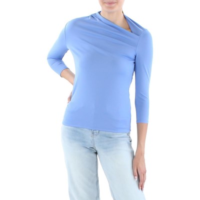 

Женская футболка с драпировкой Lauren Ralph Lauren, футболка, топ BHFO 1190, Blue loch