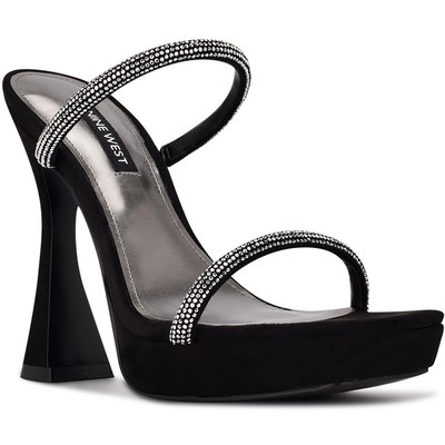 

Женские туфли Nine West Adine 2 черные из искусственной замши на каблуке 7,5 средний (B,M) BHFO 0126, Черный, Adine 2