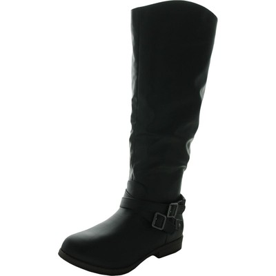

Женские сапоги до колена Journee Collection April Black 8,5 Medium (B,M) BHFO 2879, Черный, April