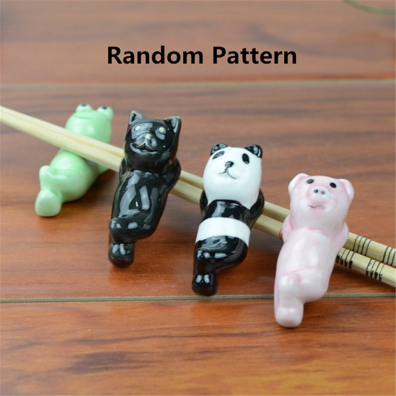 Animal Ceramic Chopsticks Spoon Fork Holder Kitchen Chopstick Rest