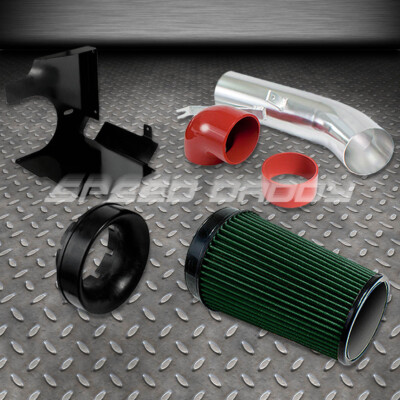ДЛЯ GMT800 CHEVY SILVERADO/TAHOE V8 ВОЗДУХОЗАБОРНАЯ ТРУБА + ЗЕЛЕНЫЙ ФИЛЬТР с ТЕПЛОЗАЩИТНЫМ ЭКРАНОМ