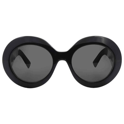 Pre-owned Gucci Grey Round Ladies Sunglasses Gg1647s 007 54 Gg1647s 007 54 In Gray