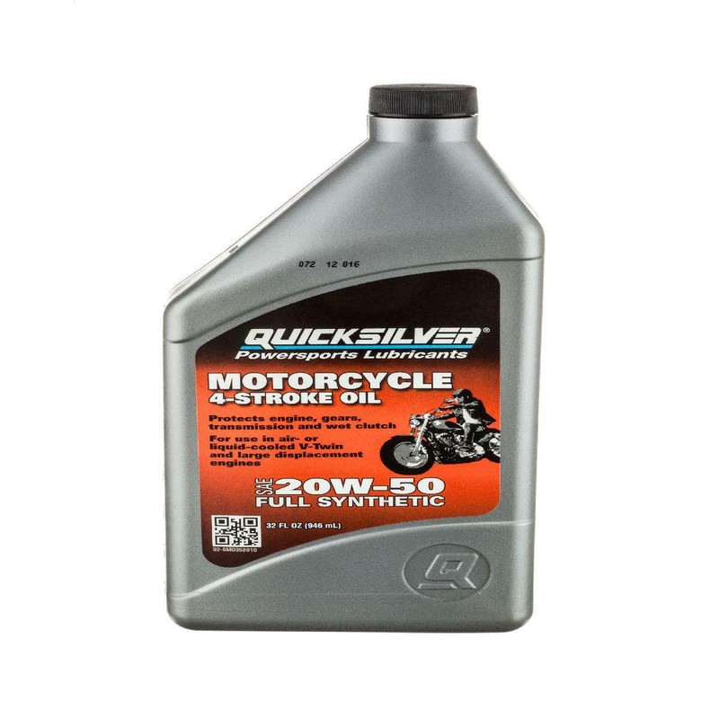 Quicksilver 20W-50 Motorcycle Oil, 1 qt