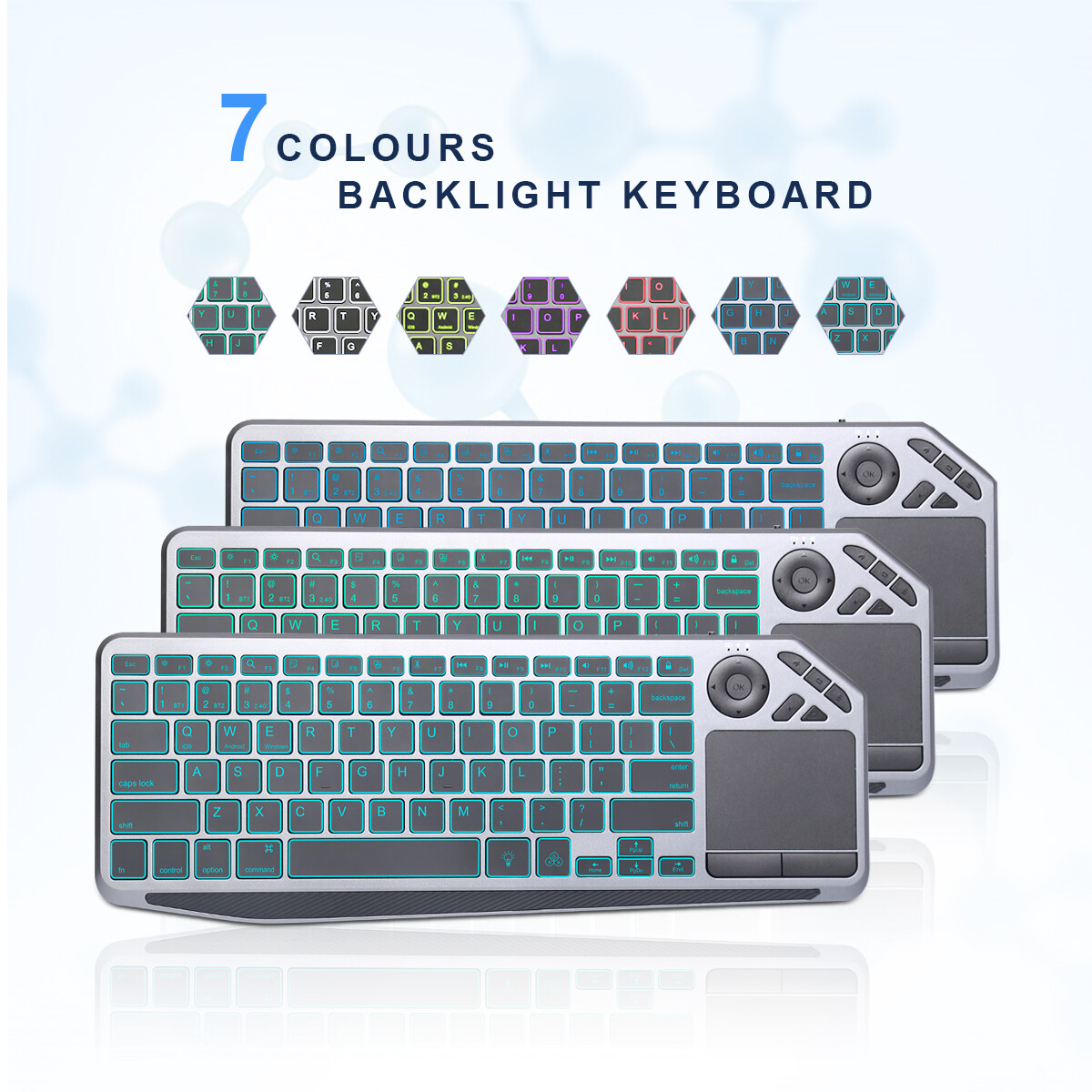 Wireless Keyboard And Mouse Set Waterproof 2.4G For Mac Apple PC Computer