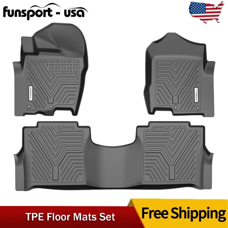 Floor Mats For 20172021 Nissan Titan Crew Cab Liner Tpe Rubber