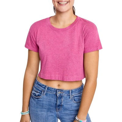 

Женская короткая футболка Splendid Kiki Pink Heathered, укороченный топ, рубашка для юниоров,  BHFO 0487, Geranium