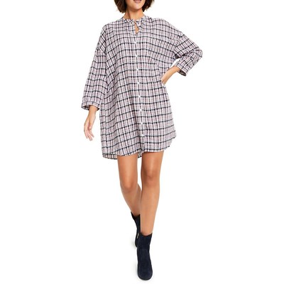 Женская рубашка с воротником-стойкой и пуговицами в красную клетку Tommy Jeans S BHFO 6391