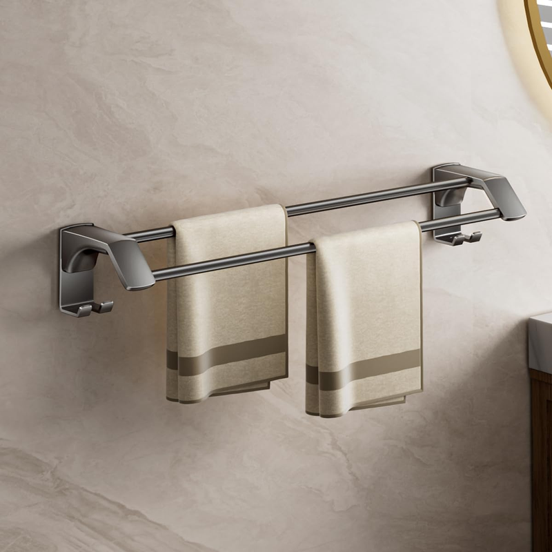 KAHANG 27.5 Inch Double Towel Bar for Bathroom Wall Mounted, Rustproof Stainless