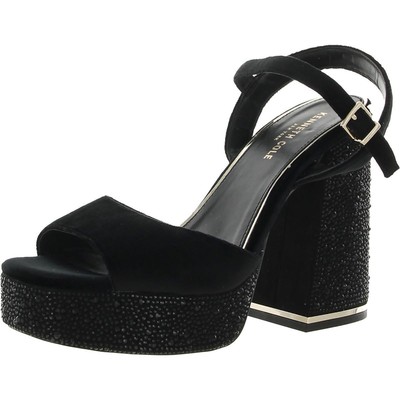 Kenneth Cole New York Женские туфли на каблуке Dolly Crystal черного цвета, 10 см, средний (B, M) BHFO 3313