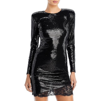 Женское короткое коктейльное мини-платье L Agence, расшитое блестками, BHFO 7498