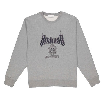 Pre-owned Ambush Grey Academy Crewneck Sweatshirt In Gray