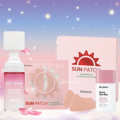 K Beauty Sun Care Gift Set Heimish Watermelon Patch, Dr. Jart+ SPF50+ Rose Mist