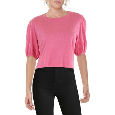 VELVET BY GRAHAM & SPENCER Womens Pink Crewneck Pullover Top Shirt M BHFO 6897