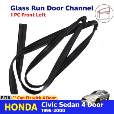Door Glass Run Channel Rubber Front LH Fits Honda Civic EK 4D Sedan 1996-00 P06