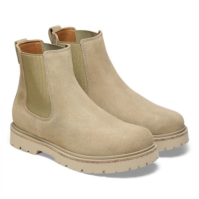 Pre-owned Birkenstock Womens Highwood Slip On Boot Taupe Suede (narrow Width) - 1025759 In Brown