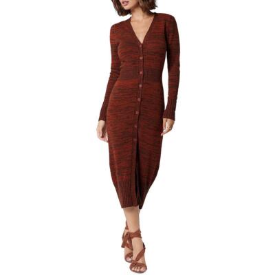 

Женское коричневое вязаное платье-свитер с длинными рукавами Joie  BHFO 3180, Arabian spice multi