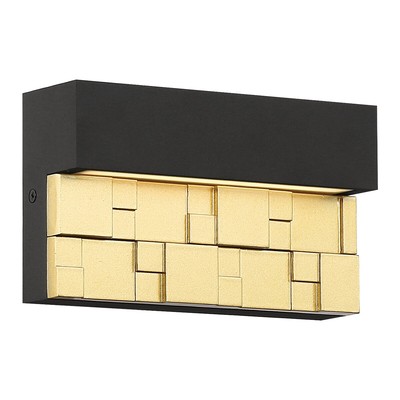 Access Lighting 20049LEDDMG-BRZ/GLD Grid Wall Sconce Bronze with Gold