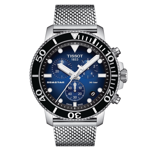 Pre-owned Tissot T-sport Seastar 1000 Chronograph Diver's Men's Watch T120.417.11.041.02