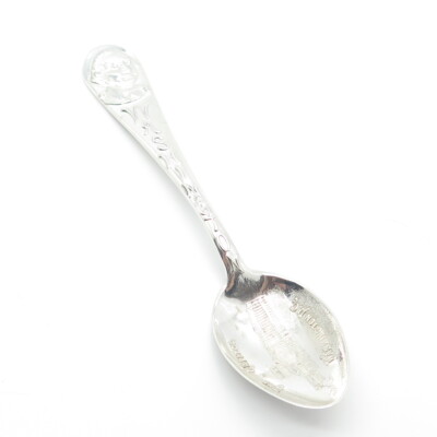 925 Sterling Silver Antique Mechanics Co. Washington D.C . The Capitol Spoon