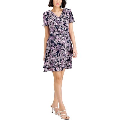 

Женское фиолетовое жатое платье-футляр Connected Apparel Petites  BHFO 8902, Plum