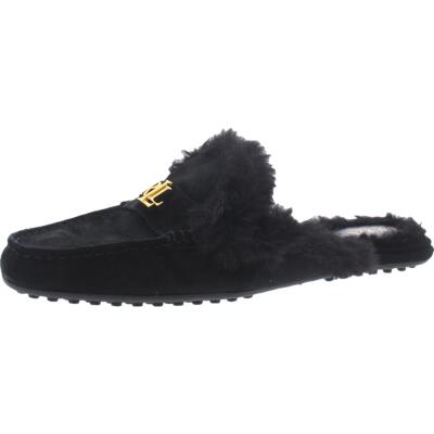 

Lauren Ralph Lauren Womens Savanah Kidssude Туфли-мюли без шнуровки на плоской подошве BHFO 9246, Savanah