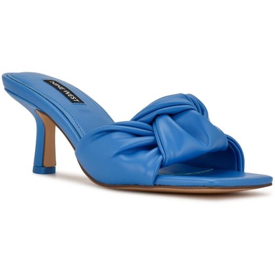 Женские туфли-лодочки из искусственной кожи Nine West Womens KNOT синего цвета 8 Medium (B, M) BHFO 8852