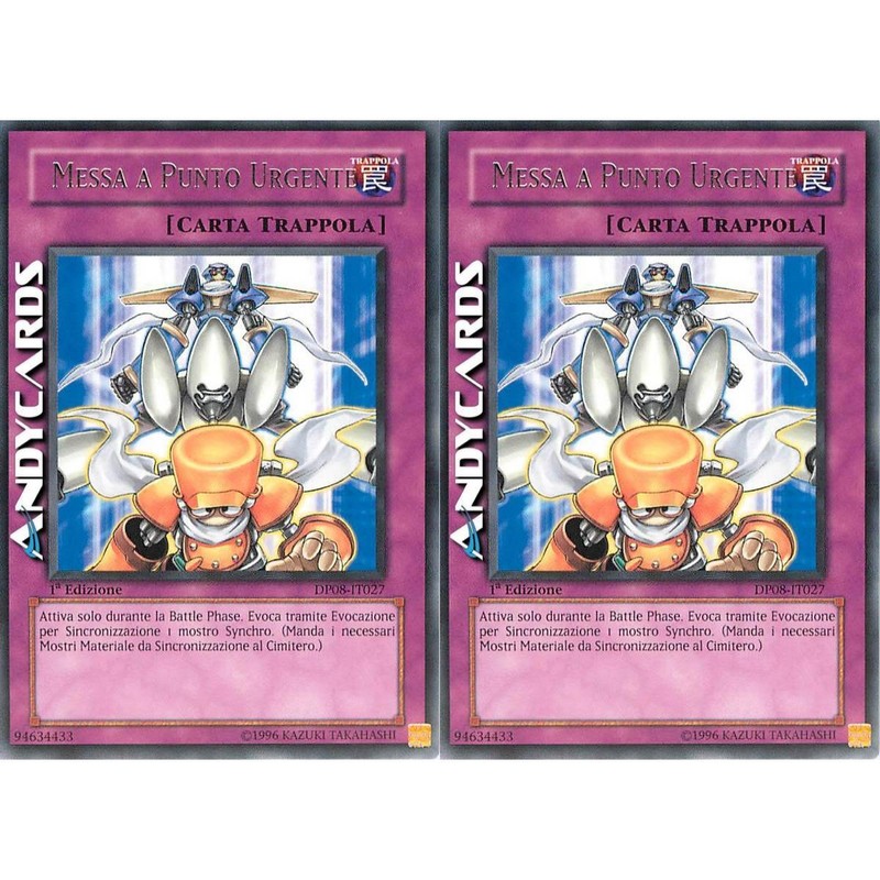 Messa A Punto Urgente 2x â¢ (Urgent Tuning) â¢ Rara â¢ Dp08 It027 â¢ 1ed â¢ Yugioh!
